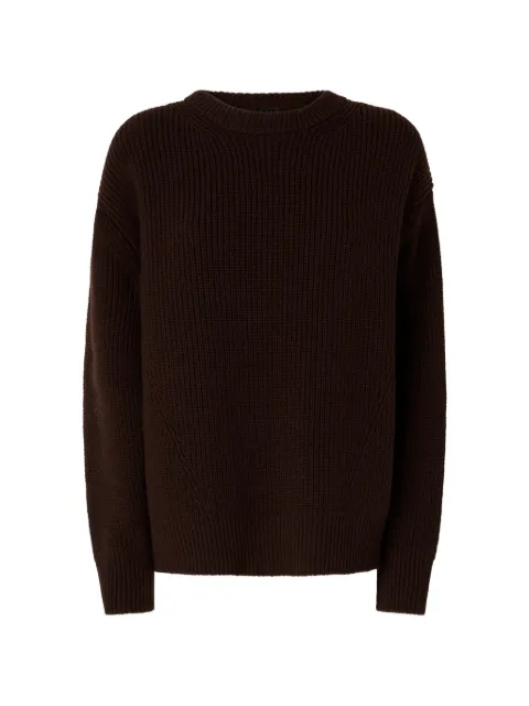 PINKO ribbed-knit wool sweater Brown 107872A3P4