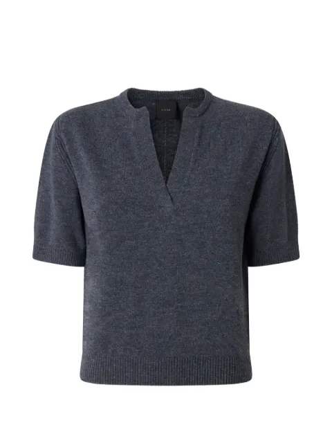 PINKO short-sleeve V-neck sweater Grey 107206A3G1