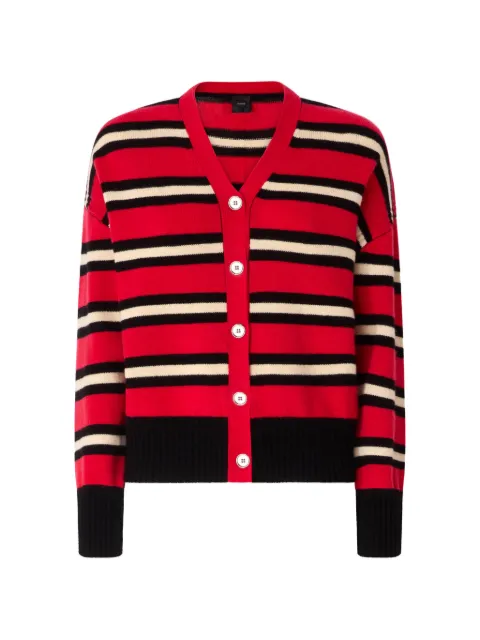 PINKO striped V-neck cardigan Red 107212A3G1