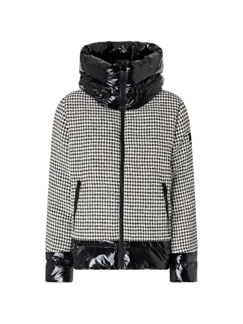 PINKO tweed and nylon down jacket Black 107186A3G5