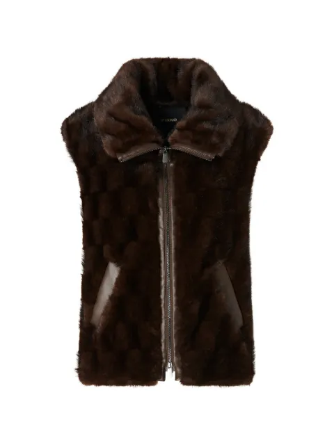 PINKO faux-fur gilet Brown 106939A3C5