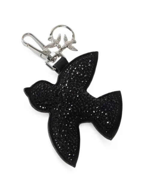 PINKO Love Birds crystal-embellished keyring Black 107500A31U