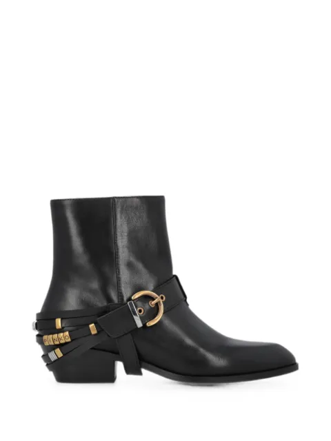 PINKO buckle-detail leather ankle boots Black SD0557P001