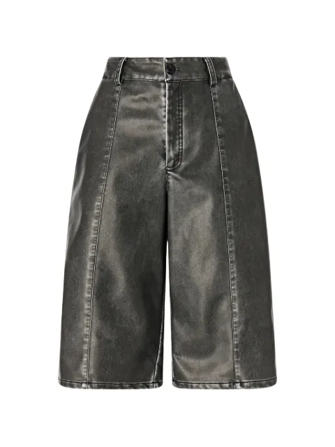 PINKO faded-effect panelled shorts Grey 107190A3E8