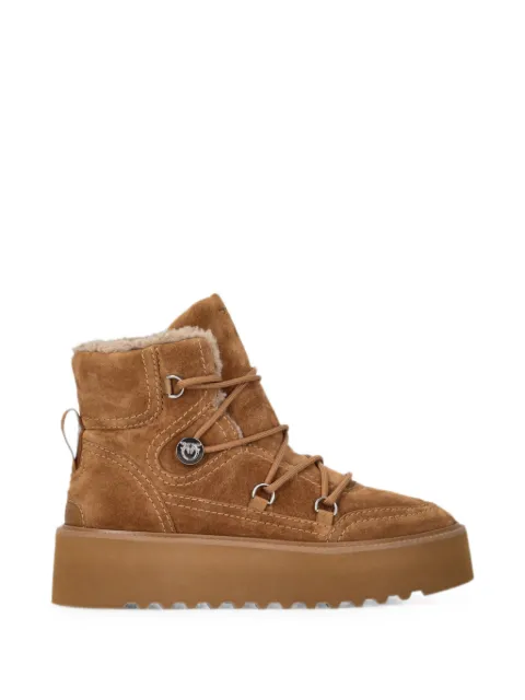 PINKO lace-up suede ankle boots Brown SD0567P002