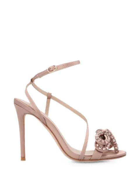 PINKO crystal-embellished bow sandals Pink SD0697T001