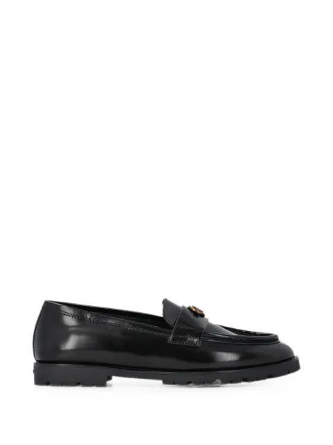 PINKO Love Birds-plaque loafers Black SD0657P001