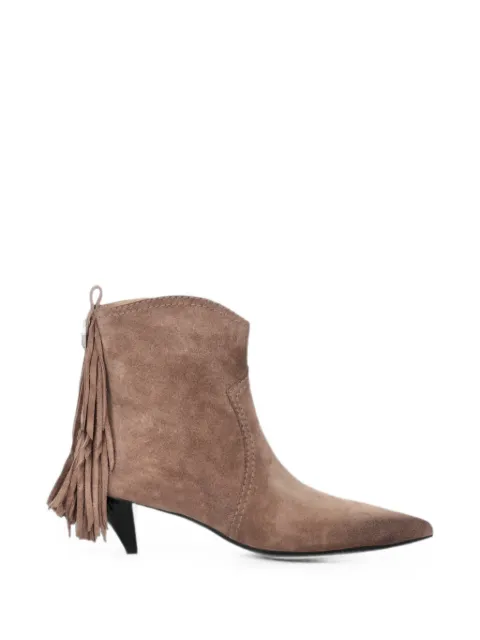 PINKO fringe-detail suede ankle boots Brown SD0653P151