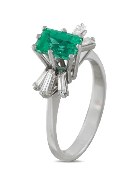 LB Exclusive emerald and diamond ring Silver MF31051526