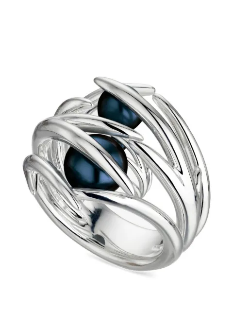 Shaun Leane Hooked black pearl ring Silver CB056SSBKRZJ