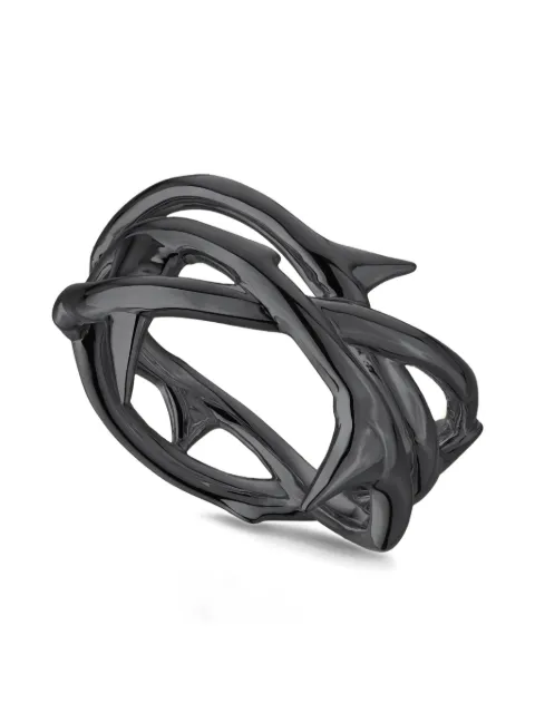 Shaun Leane Rose Thorn triple-band ring Black RT014BRNARZJ