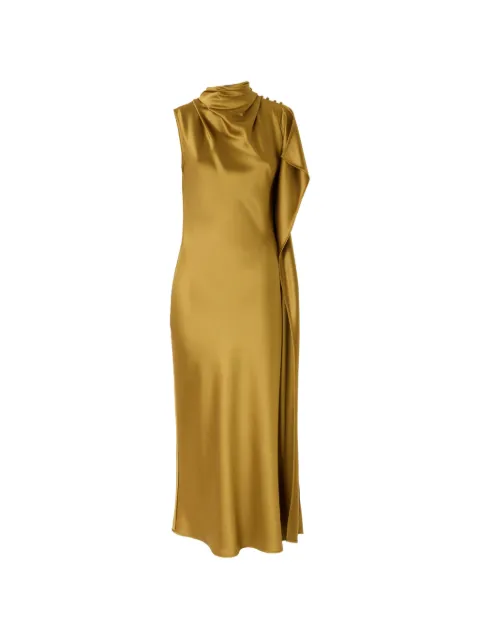 PINKO draped cutout-detail dress Green 107537A3GB