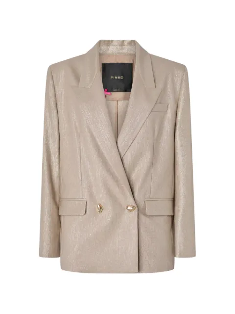 PINKO metallic double-breasted blazer Neutrals 107421A3G4