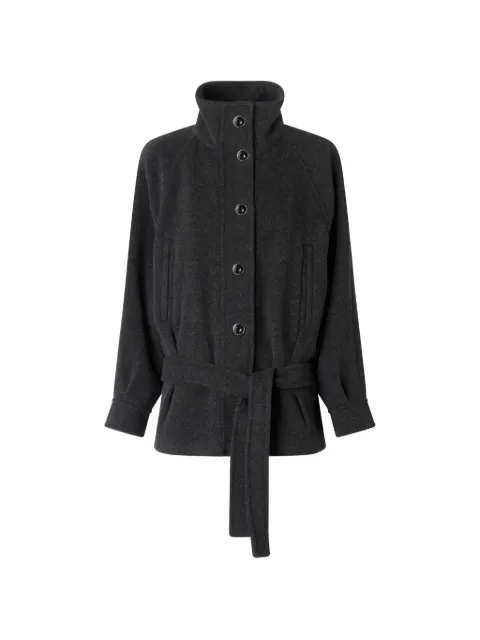 PINKO belted funnel-neck coat Grey 107483A3FG