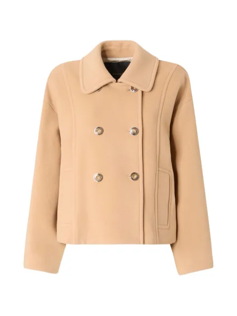 PINKO double-breasted cropped coat Neutrals 107552A3FG