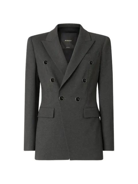 PINKO double-breasted peaked-lapel blazer Grey 107438A3AH