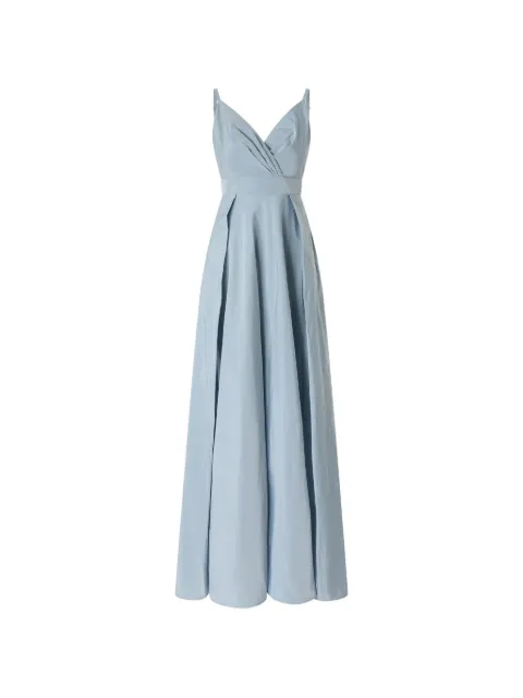 PINKO long taffeta dress with slit Blue 107588A3GK