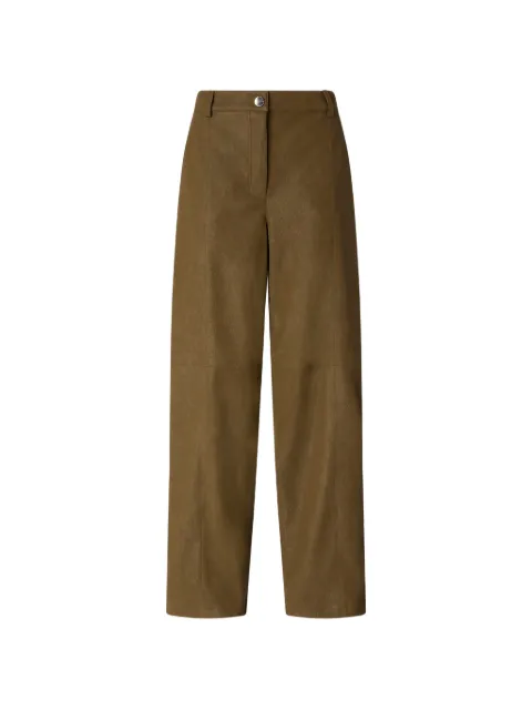 PINKO textured-finish wide-leg trousers Green 107710A3MD