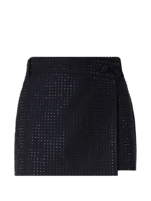PINKO rhinestone-embellished wrap skirt Black 107674A3M0