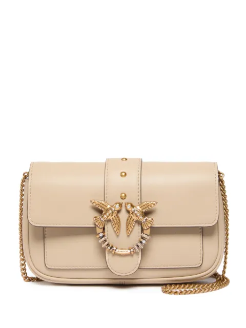 PINKO Love Birds leather shoulder bag Neutrals 107072A0F1