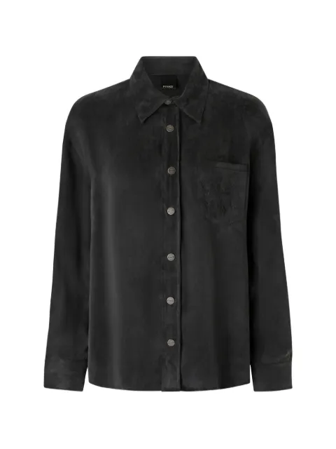 PINKO shirt in peachskin-feel twill Grey 107169A3F8