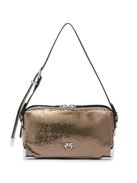 PINKO Love Birds snakeskin-effect shoulder bag Brown 106967A3DM