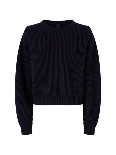 PINKO ribbed-knit long-sleeve sweater Blue 107570A3KO