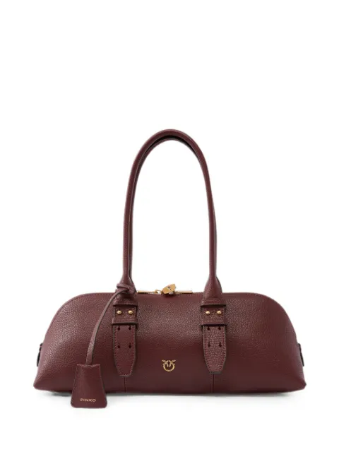 PINKO Love Birds leather tote bag Brown 106169A3CX