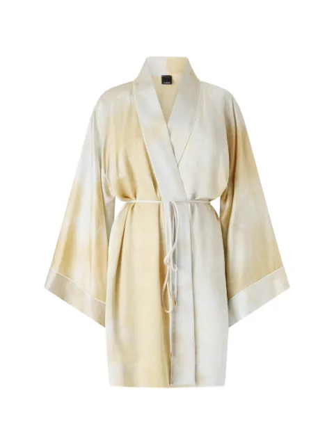 PINKO gradient satin kimono with belt Yellow 108105A3S7