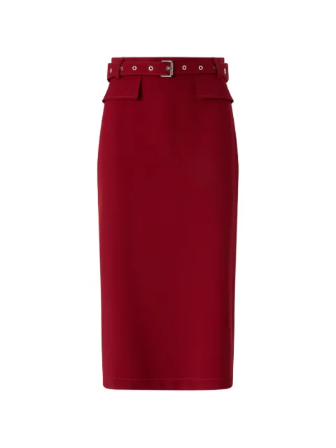 PINKO belted slit-detail midi skirt Red 107295A3DA