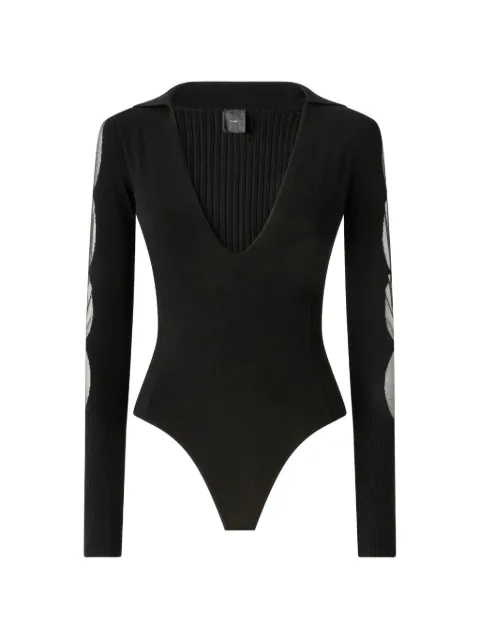 PINKO cut-out ribbed bodysuit Black 107199A3H3