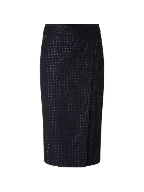 PINKO rhinestone-embellished wrap skirt Blue 107672A3M0