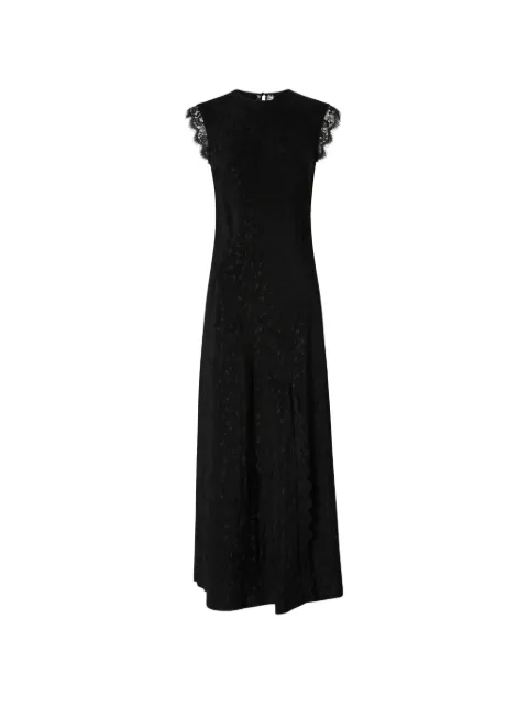 PINKO midi Alpinia lace-trim jacquard dress Black 107149A3FC