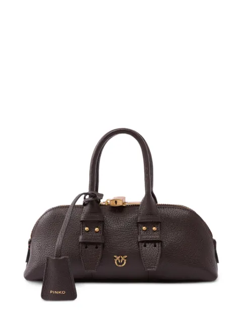 PINKO Escape Bag Horizontal small handbag in full-grain leather Brown 105334A3CXM12Q