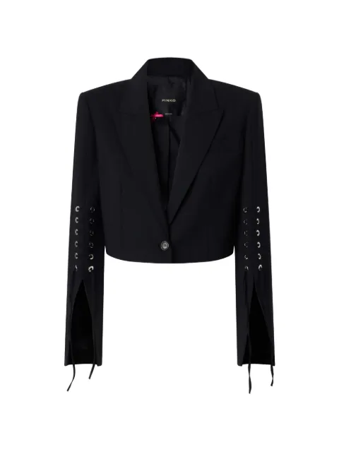 PINKO lace-up cropped jacket Black 107563A3G3