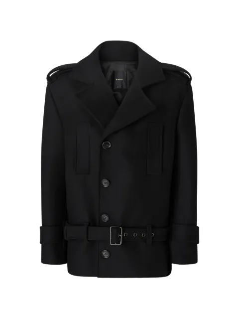 PINKO belted epaulette coat Black 107900A3PL