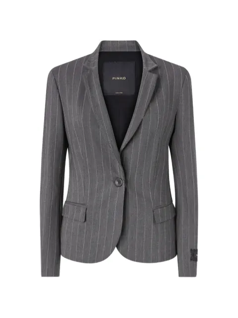 PINKO pinstripe-pattern notched-lapels jacket Grey 105626A3FF
