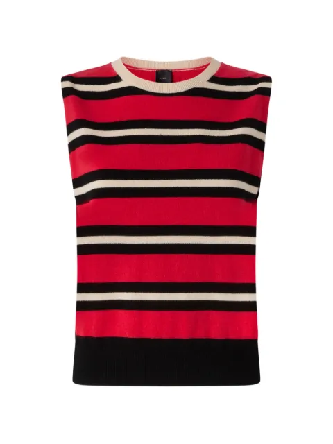 PINKO striped knitted vest Red 107474A3G1