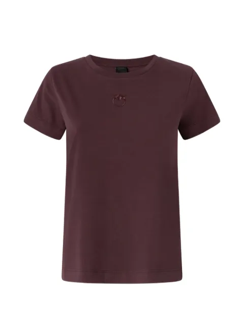 PINKO Love Birds-embroidered T-shirt Red 100355A3HM