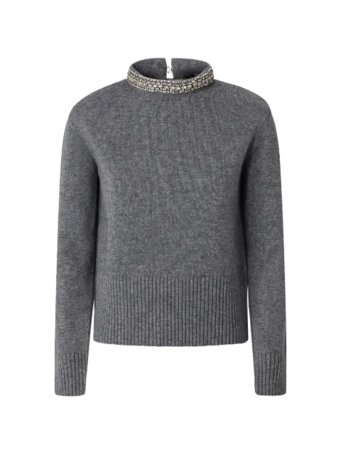 PINKO Berlino crystal-embellished sweater Grey 107274A3GI