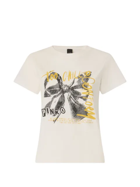 PINKO graphic-print T-shirt Neutrals 100373A3HX