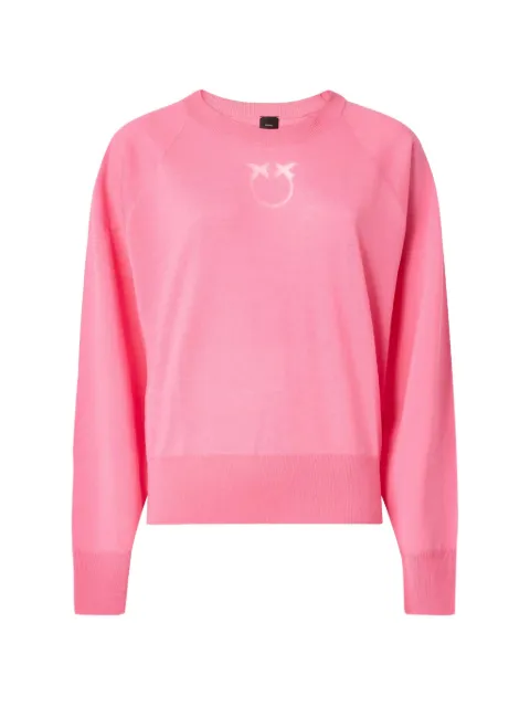 PINKO logo-motif raglan-sleeve sweater Pink 105417A18M