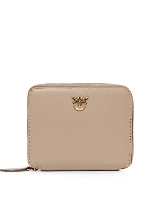 PINKO Love Birds leather wallet Neutrals 100249A0F1