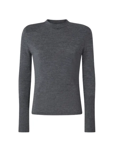 PINKO merino-wool sweater with removable shoulder pads Grey 107246A3FY