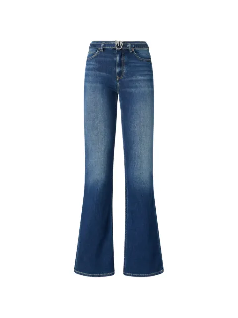 PINKO Love Birds buckle flared jeans Blue 100166A3FR