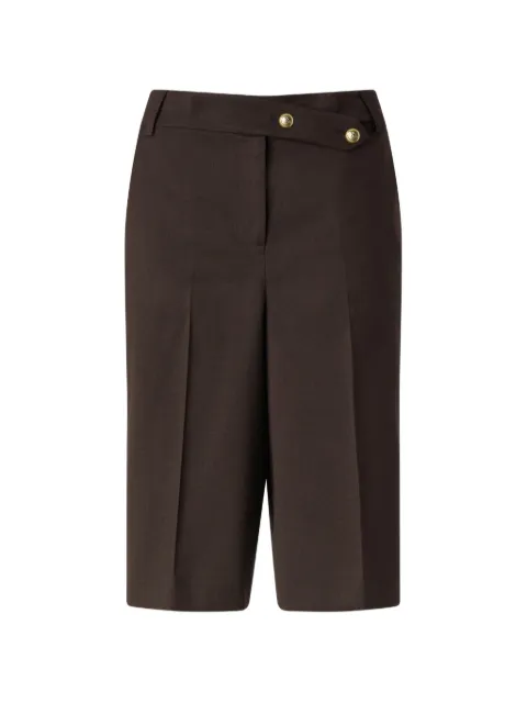 PINKO logo-patch pleated trousers Brown 107714A3MS
