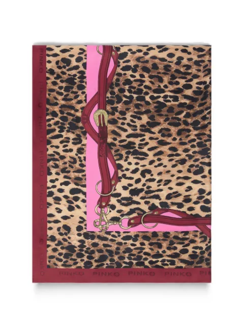 PINKO leopard-print scarf Red 106656A3IN