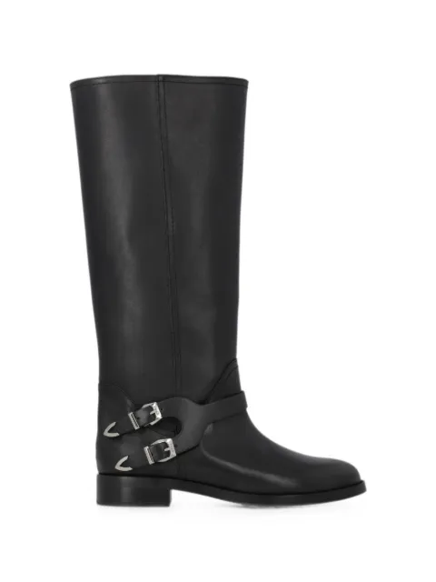 PINKO buckle-detail leather boots Black SD0635P001
