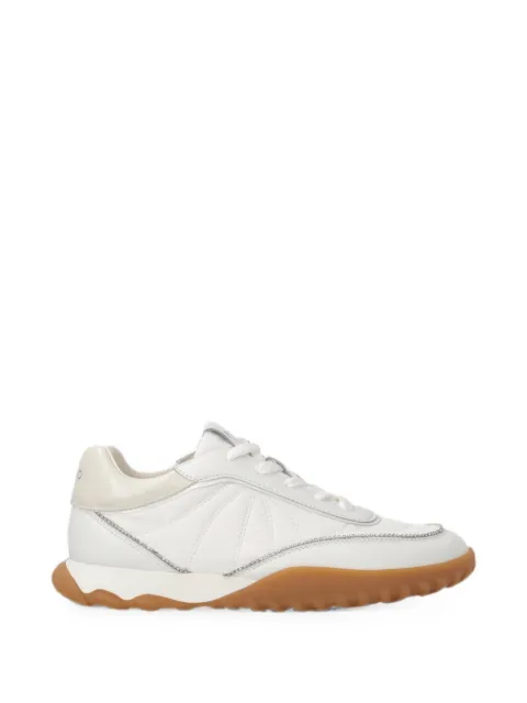 PINKO crystal-embellished leather sneakers White SS0177P023