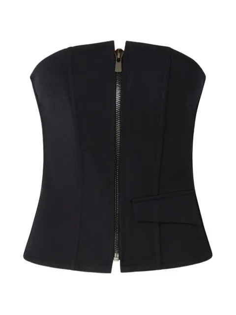 PINKO zip-front corset top Black 107717A3MS
